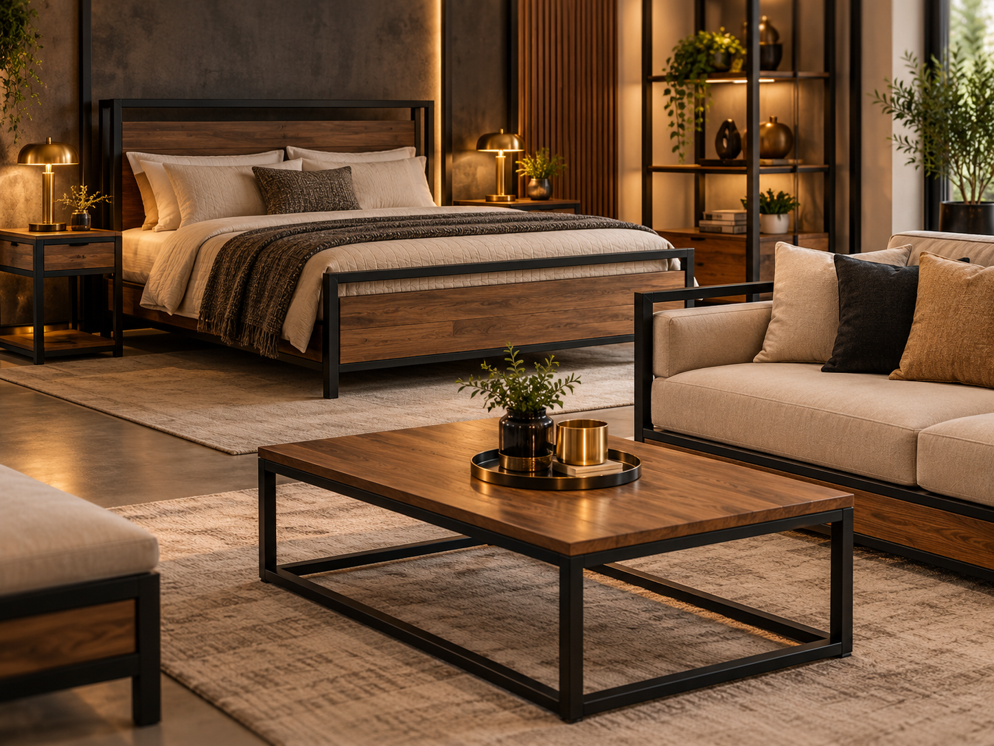 Steel frame beds, sofas and home furniture